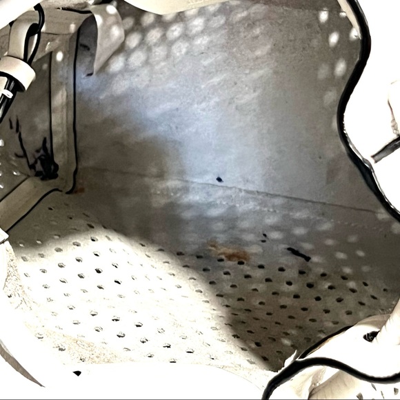 Rag & Bone 'Mini Aston' Perforated Leather Off White Ivory Cut-out Bucket Bag - Picture 11 of 14